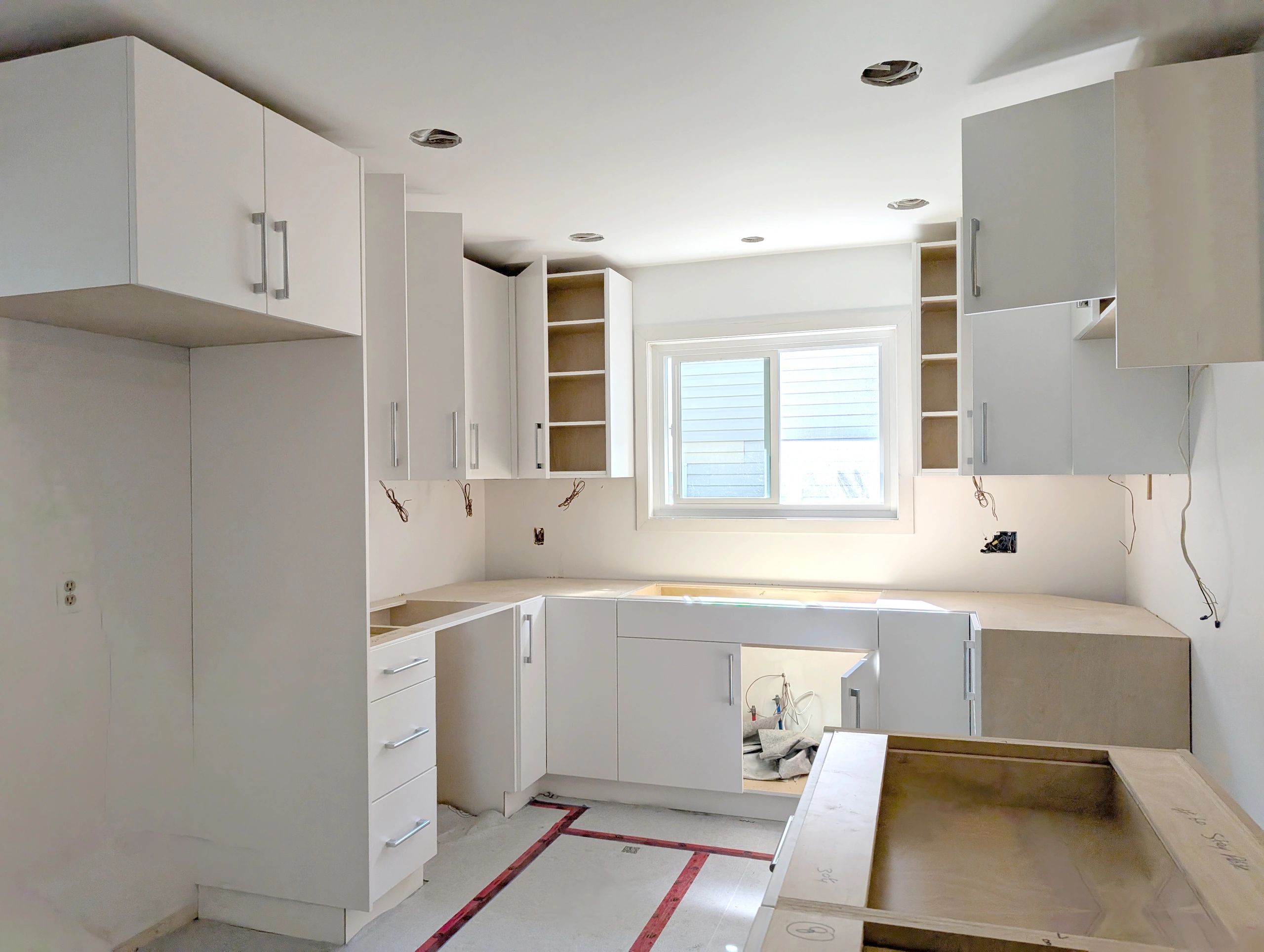 Cabinet installation image for Parker County carpentry