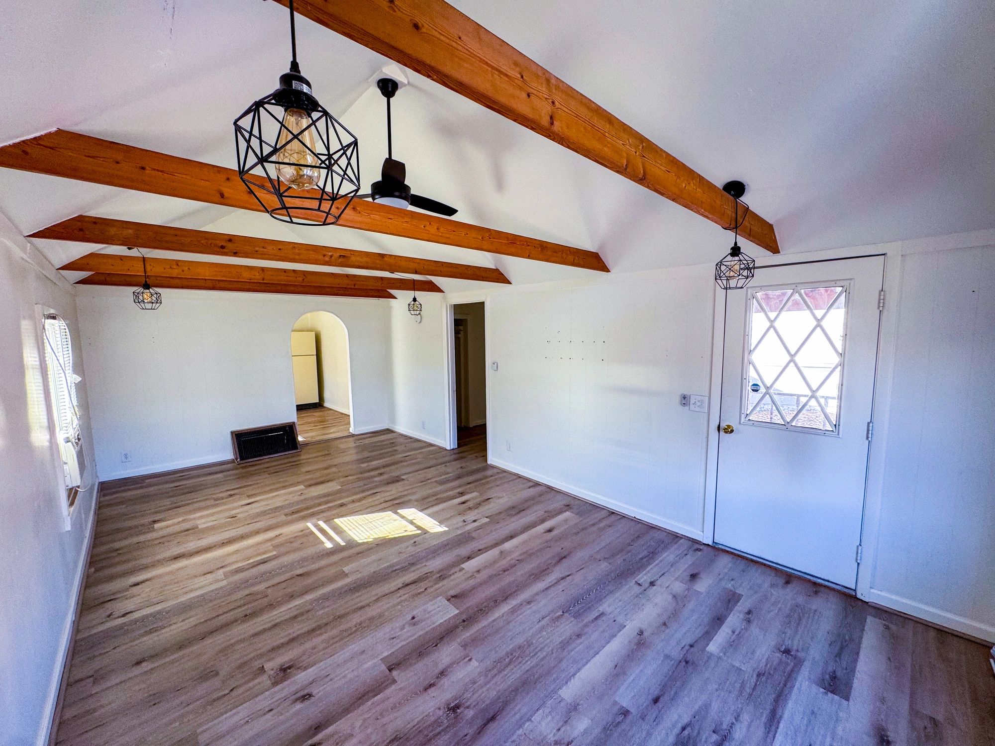 Interior residential space with wood details suitable for finish carpentry in Roberts County