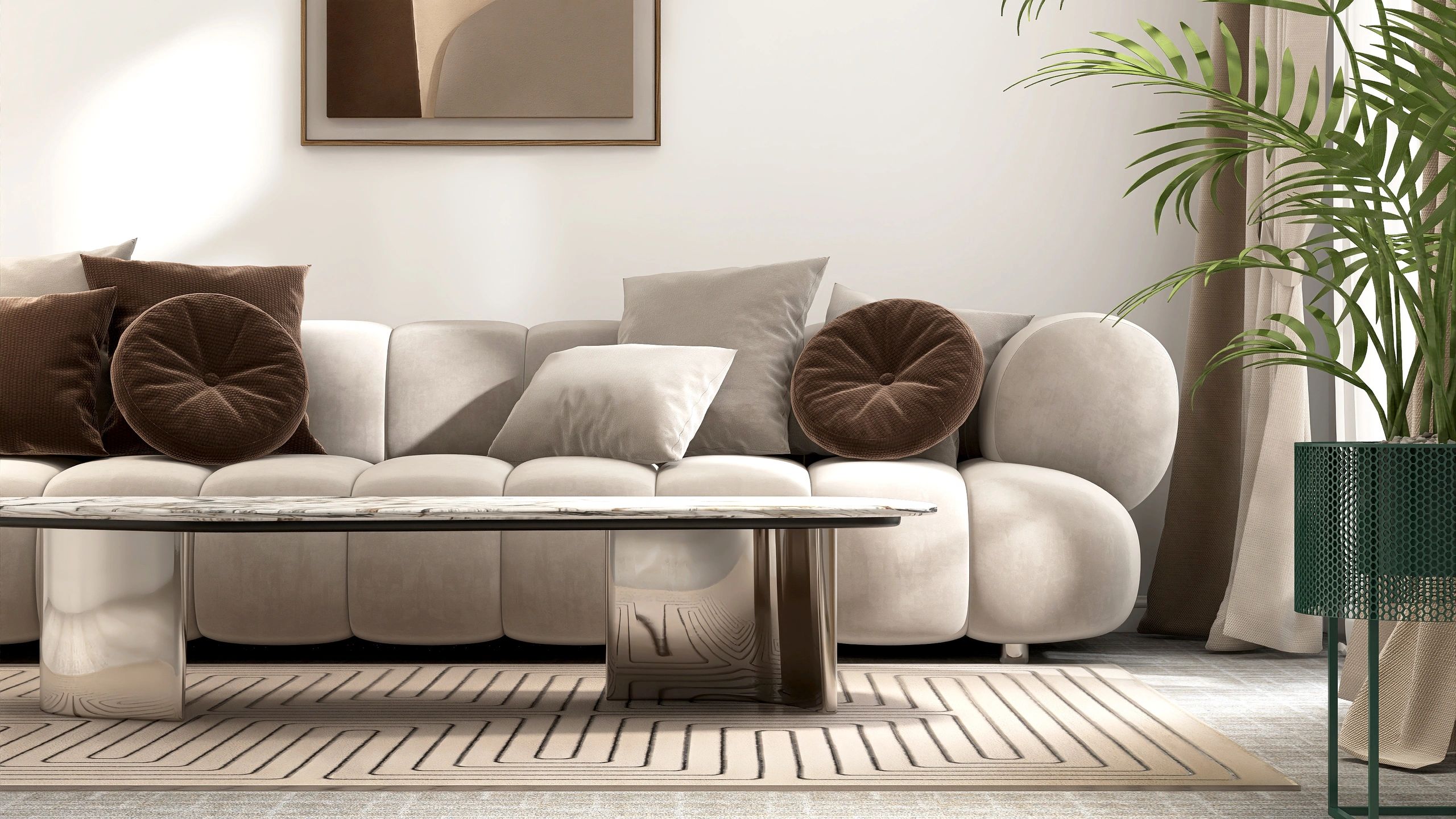 Elegant interior showing refined custom finish details