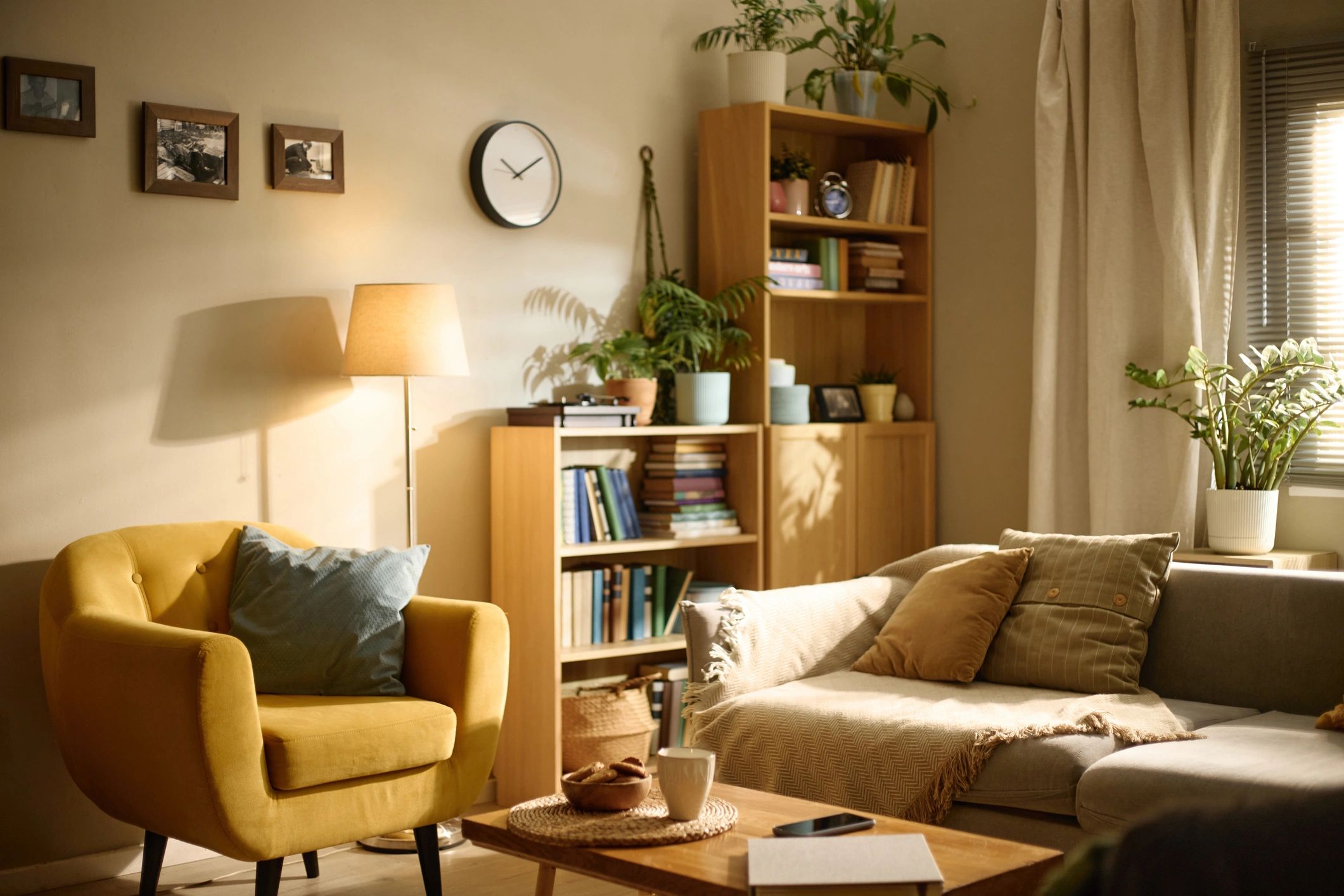 Comfortable living room with custom woodwork inspiration
